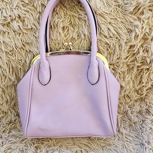Alyssa Lilac kisslock crossbody satchel